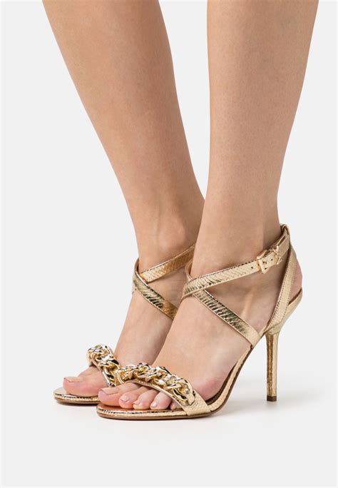 gold sandals heels dsw michael kors